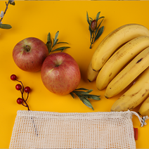 1+1 프로듀스백 면 그물망 주머니 대형 28*40cm 제로웨이스트 과일 야채 네트백, 상세페이지 참조