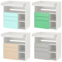 이케아 기저귀교환대 SMASTAD 스모스타드 기저귀교환대 화이트 화이트/+서랍3 90x79x100 cm