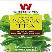 Wissotzky Tea Black Tea with Spiced Nana Mint 20 Bags (Pack of 6), 1