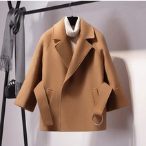 FANSYLI 여성 망토 코트 추동 모직 코트 9F