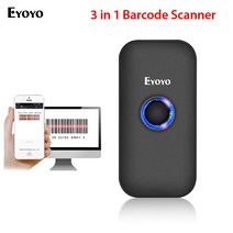 Eyoyo EY-009C 바코드 스캐너 블루투스 CCD 2.4G 포켓 무선 및 미니 스캔, 한개옵션0