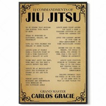 주짓수 도복 빅사이즈 도복 Jiu-Jitsu-계명 BJJ 지식 교육 가이드 인쇄 Jiu-Jitsu Life Lessons BJJ 포스