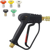 karcher 4000psi 용 고압 클리닝 건 5 퀵 커넥트 컬러 노즐 키트 자동차 청소용 물총 청소, 은