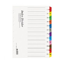 f20 98928 문화 인덱스 12분류 아트지 A193-7 12색 A4 1개, 상세페이지 참조