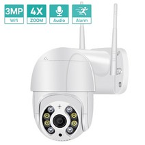 3MP 슈퍼 미니 PTZ 와이파이 카메라 H.265 무선유선 ONVIF IP 카메라 4x디지털 줌 자동 추적 AI 인간 감지 ICSEE, 3MP 카드 없음, EU 플러그