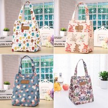 iPSTO 캐릭터 보냉백 보냉가방 사계절 다용도 쿨러백 런치백 도시락가방, 토끼핑크