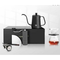 핸드드립세트 홈카페 올인원 캠핑 여행용 내리는도구, LiziC2상자포장-스탠다드에디션블랙