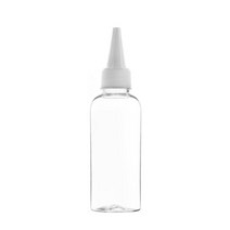 뾰족캡용기 30ml 50ml 60ml 75ml 80ml 100ml 오일병 염색약공병, 투명용기 원형 흰색캡, 1개