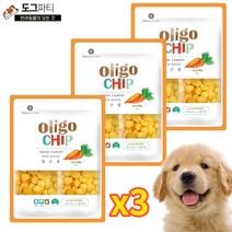 강아지 건강 야채간식 올리고칩 스낵, 3팩, 당근 250g