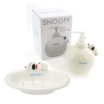 욕실디스펜서 스누피 샴푸통 비누받침대, 1개, 디스펜서