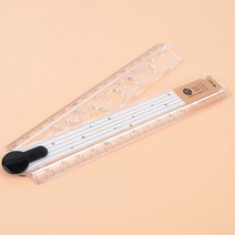 [모비딕컴퍼니] 도형자 학생줄자 방안자 컴퍼스 모눈자 직자 휴대용미니줄자 측정삼각자, 잇★ 문구 학용품 플라스틱 30cm 접이식자 초등학생자, [좋아요]