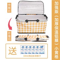 공원바구니 여름 간식 산책 경량 식기 한강공원 피크닉 야외 휴대용 바스켓, 옐로우