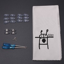 세트판매 안경부품 코받침 16개 실리콘코6쌍 투명코2쌍 나사 드라이버 대형수건