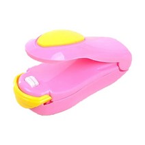 간식메이커 붕어빵기계 와플기계Portable Mini Sealer Food Saver Storage Hand Press Heat Vacuum Seali, 03 pink
