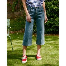 [헤지스레이디스] [헤지스 여성] [22SS] HSPA2BC44B2 블루 워싱 면혼방 밴딩