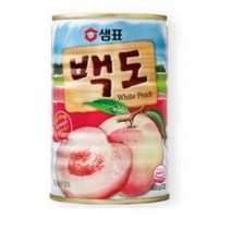 샘표 백도 통조림, 400g, 2개