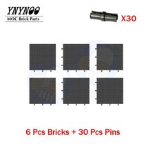 호환블럭 중국레고 65803 브릭 43 16x16 베이스 플레이트 빌딩 블록 MOC 부품 세트 DIY 장난감 98138 픽셀 아트 그림 핀 420 개 도매, 2.6Pcs Black