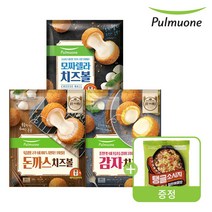 풀무원 pulmuone 치즈볼x3봉 감자 돈까스 모짜렐라+증정, 감자치즈볼x1봉_감자치즈볼1봉+모짜렐라치즈볼1 | 탱글