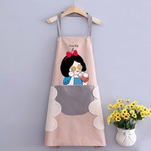 인플루언서 손 닦기 성인 맞춤 로고 방수 민소매 허리둘레 가정용 주방 부부 출근 작업복 앞치마, 홀터넥 워싱 머니 파운데이션 퍼플 그레이