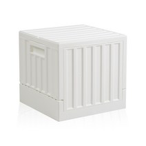 플립 접이식 컨테이너 리빙박스 22L 1P, 화이트