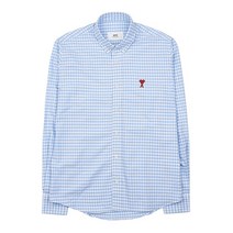 [아미] [라벨루쏘] 남성 하트 로고 체크 셔츠 HSH113 CO0023 475