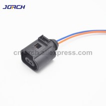 와이어커넥터부품 1 set 2pin 자동 전기 와이어 하네스 플러그 배선 1j0973702 for vw audi a4 a6 a8 q5 q7 2004-2009 1j0 973 호환, 없음
