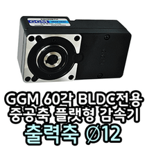 GGM 60각 BLDC 중공축 12파이 플랫감속기 K6HㅁBTH, K6H200BTH (1:200)