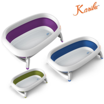 카리부 메가 접이식 신생아 욕조, 블루, 1개
