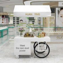 행사 부스 임시 가판대 간이 판매대 이동식 매대 선반, 상세 페이지 참고, 서랍-140x70x195CM-화이트
