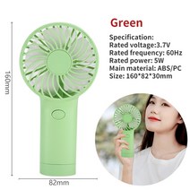 무시동 에어컨 이동식냉난방기 작은방 실외기없는 교수형 목 팬 에어컨 LED 디지털 디스플레이 USB 휴대용, 04 Mini Handheld Fan