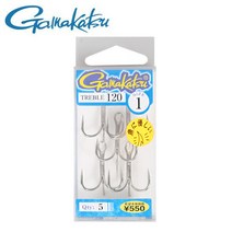 가마가츠 농어바늘 루어낚시 파핑루어 트레블120 은, 은1호-350395