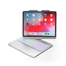 아이패드전용 블루투스 한글키보드 케이스 (9.7/10.2/10.5/10.9/11/12.9인치), 12.9인치(3/4세대), 실버