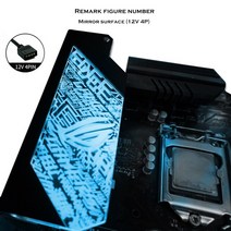 데스크탑 케이스 mod 마더 보드 패널 라이트 보드 pc 장식 5v argb 3pin 12v rgb 4pin aura sync, 미러 12v-설명