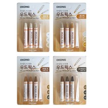 오공 우드픽스 가장 어두운색 목재흠집보수용품, 4개