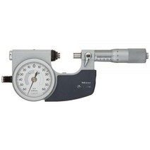 Mitutoyo 510-121 다이얼 표시 마이크로미터 래칫 스톱 0-25mm 범위 0.001mm 눈금 +/-0.001mm 정확도 접이식 앤빌 버튼