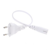 IEC 320 C7 피규어 8-EU 2 프롱 플매트 카펫 매트 러그 AC 전원 코드 30cm/50cm 구리 케이블 2.5A 250V, 02 0.5m White