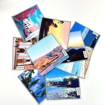 에이치제이홈 하와이 남유럽 감성 패브릭 티코스터 9종 컵받침, 1(솜 미포함), 노을