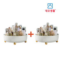 네모생활 회전식 화장대 정리대 2세트 당일발송, MM 2개세트, 화이트