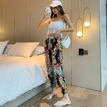 리얼로열 여성 하렘팬츠 휴양지룩 조거팬츠 밴딩B