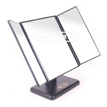 ForU814 삼면 거울 블랙 대 면 스탠드 탁상경 탁상 화장대