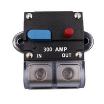 자동차 보트 자동 방수 보안 퓨즈 액세서리 50A 60A 80A 100A 150A 200A 250A 300A AMP 회로 차단기 퓨즈 재설정, 블루 버튼 300A, 중국