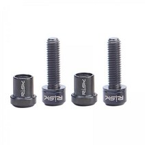 2xTitanium Alloy Bike Stem Bolts Nut Kits Bicycle Screw Bolts Bike Carbon Stem Black, m5x18mm., 티타늄 합금, 검은 색