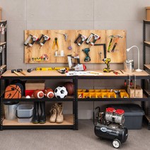 무볼트 조립식 앵글 철제 작업대 블랙앵글, 1500x800, 900_2단