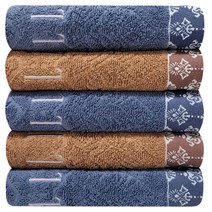 엘르 디자인타올 30수 코마사 135g, 청록색3장+진밤색2장, 1개
