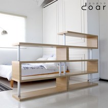 도아르 멀티 4단 5단 인테리어 디자인 높은 공간분리 서재 거실 파티션 책장 슬림 좁은 틈새, ㄹ책장 4단 대형-메이플