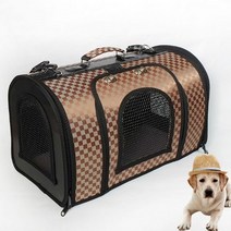 바둑무늬 투어백 이동가방.더 케이 펫