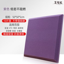 접착식 흡음재 방음재 가정용 녹음실 업소용 방음 부스 공사 셀프 시공 소음차단, 비접착식 저밀도 보라 10개