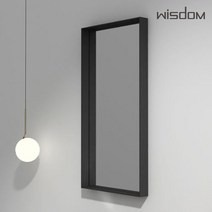 [위즈덤]액상아크릴 직사각거울 WD-2937-2B 블랙, 단품
