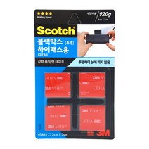 쓰리엠 Scotch CLT33 스카치 블랙박스 하이패스용 투명 강력 폼 양면 테이프 30mmx30mm 4매입, 4개