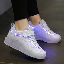 롤러 바퀴달린 신발 led 발광 휠리스 운동화 슈즈 힐리스 성인 주니어, 901 싱글 휠 블랙, 40